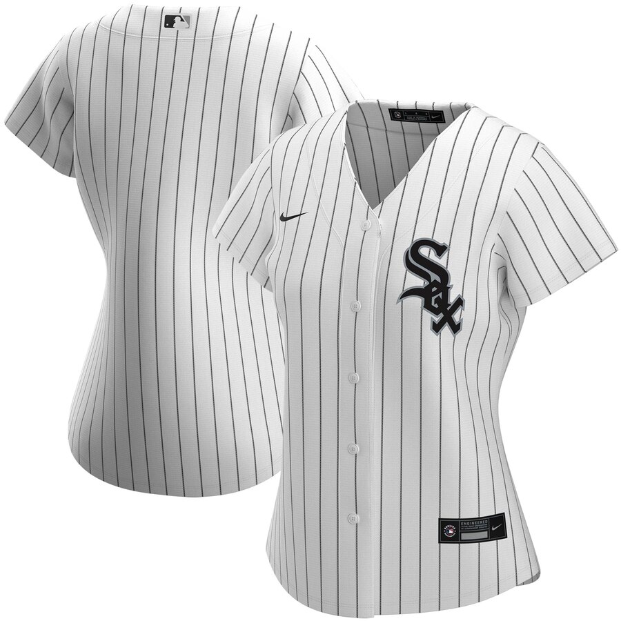 Custom Chicago White Sox Nike Women Home 2020 MLB Team Jersey White->women mlb jersey->Women Jersey